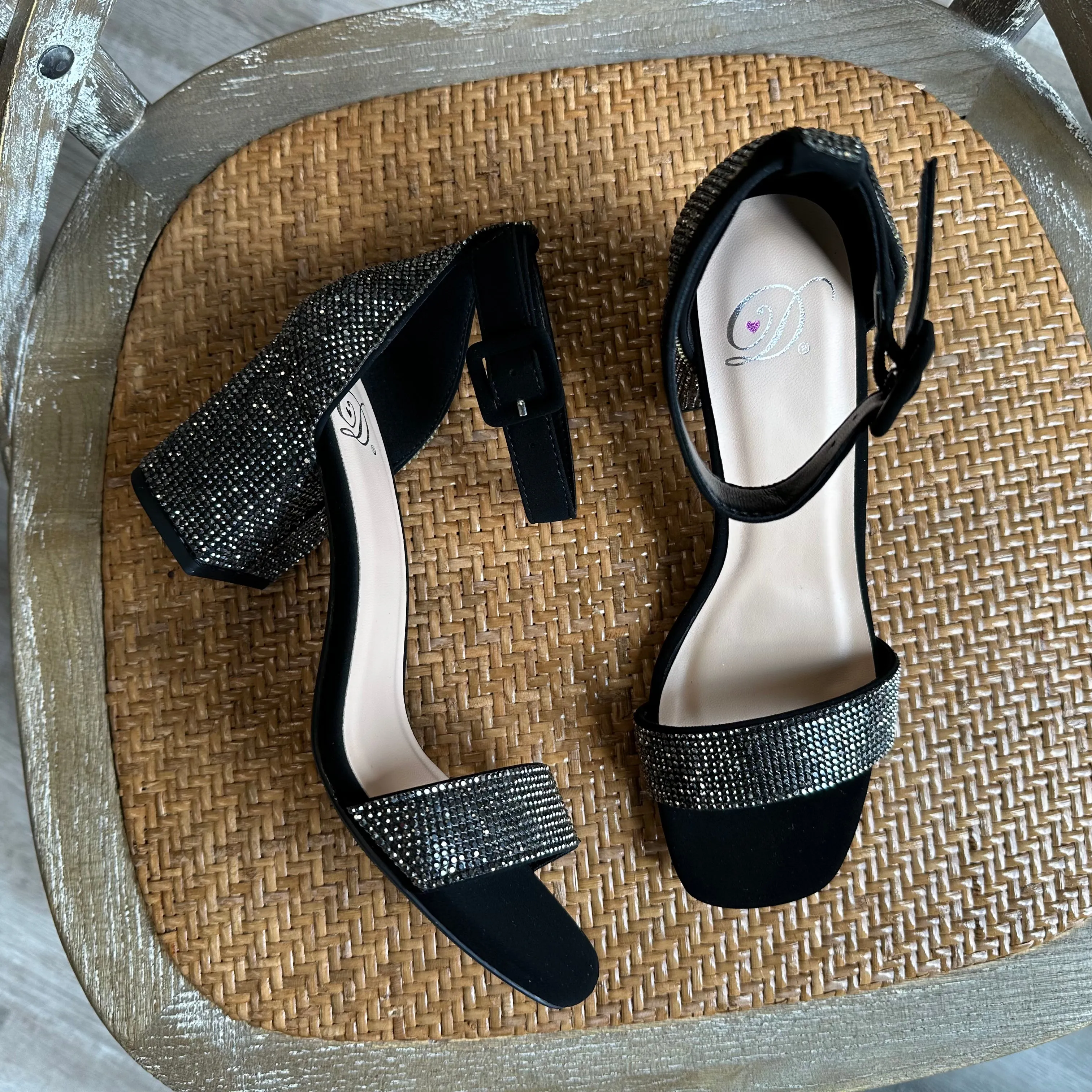 "Crete" Sparkle Dress Sandal
