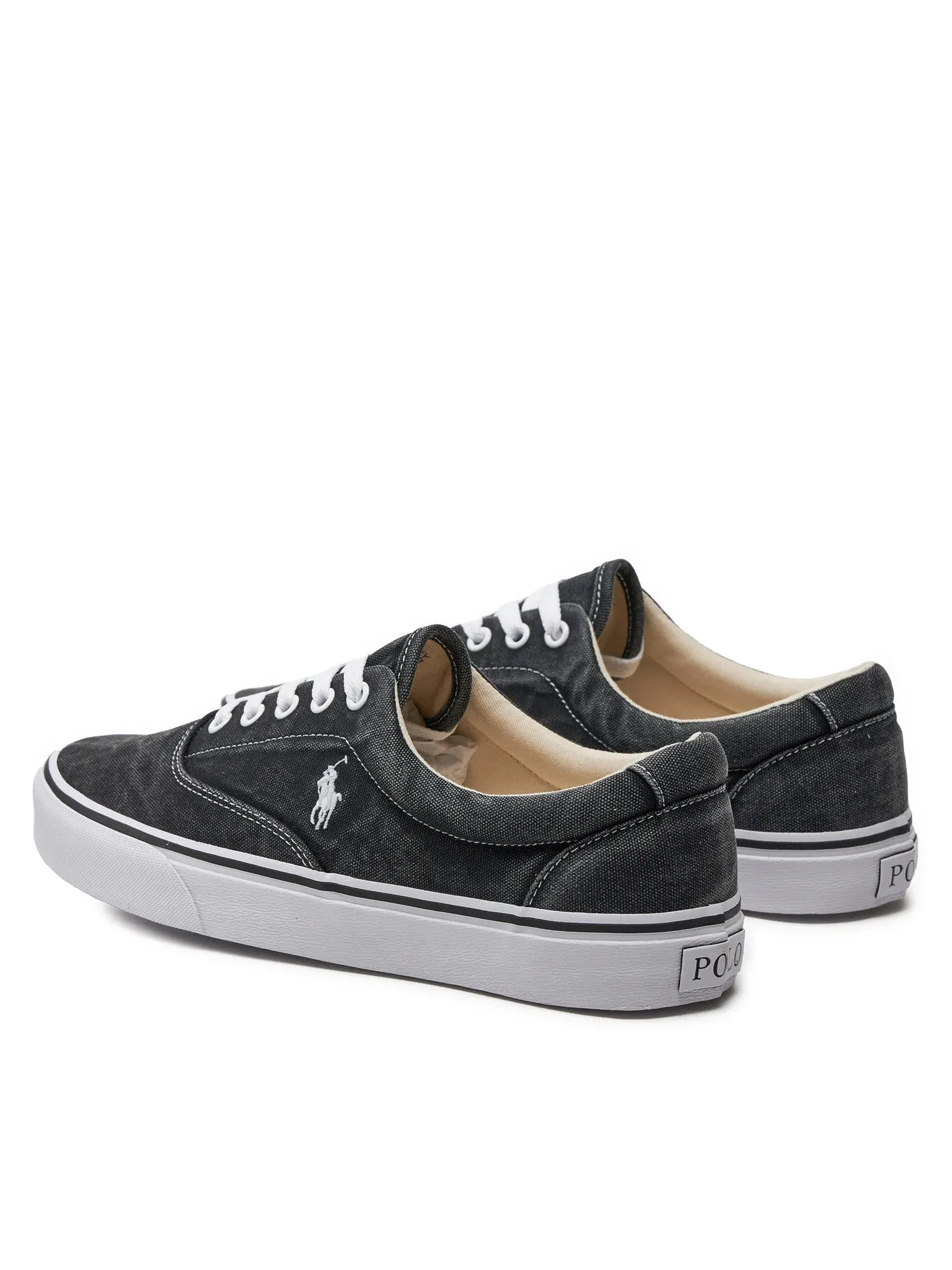 Ralph Lauren Pony Low Top Sneakers | Black