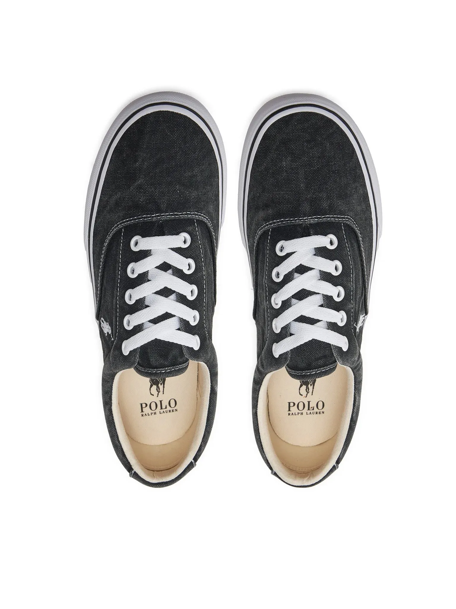 Ralph Lauren Pony Low Top Sneakers | Black