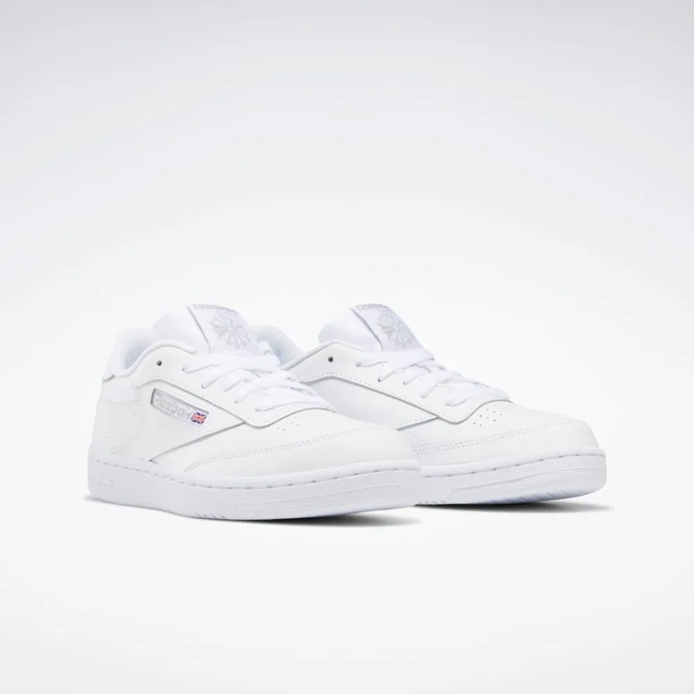 Reebok Footwear Kids Club C Shoes - Grade School WHITE/SHEER GREY-INT