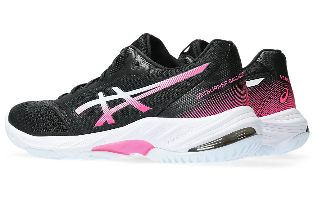 SAVE $25 - Asics Netburner Ballistic FF 3 Women's Court Shoes, Black / Hot Pink