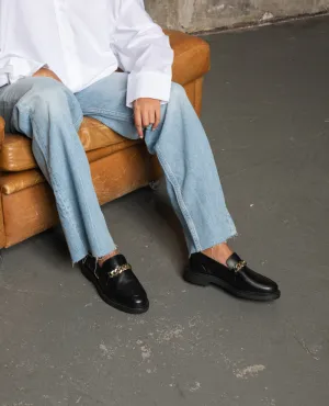 Shoe The Bear Thyra Black Chain Loafers