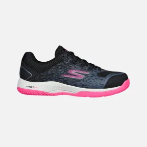 Skechers Viper Court Women's Pickleball Shoes -Black/Pink