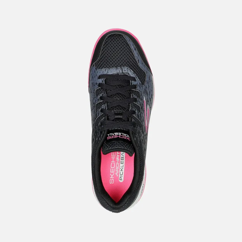 Skechers Viper Court Women's Pickleball Shoes -Black/Pink