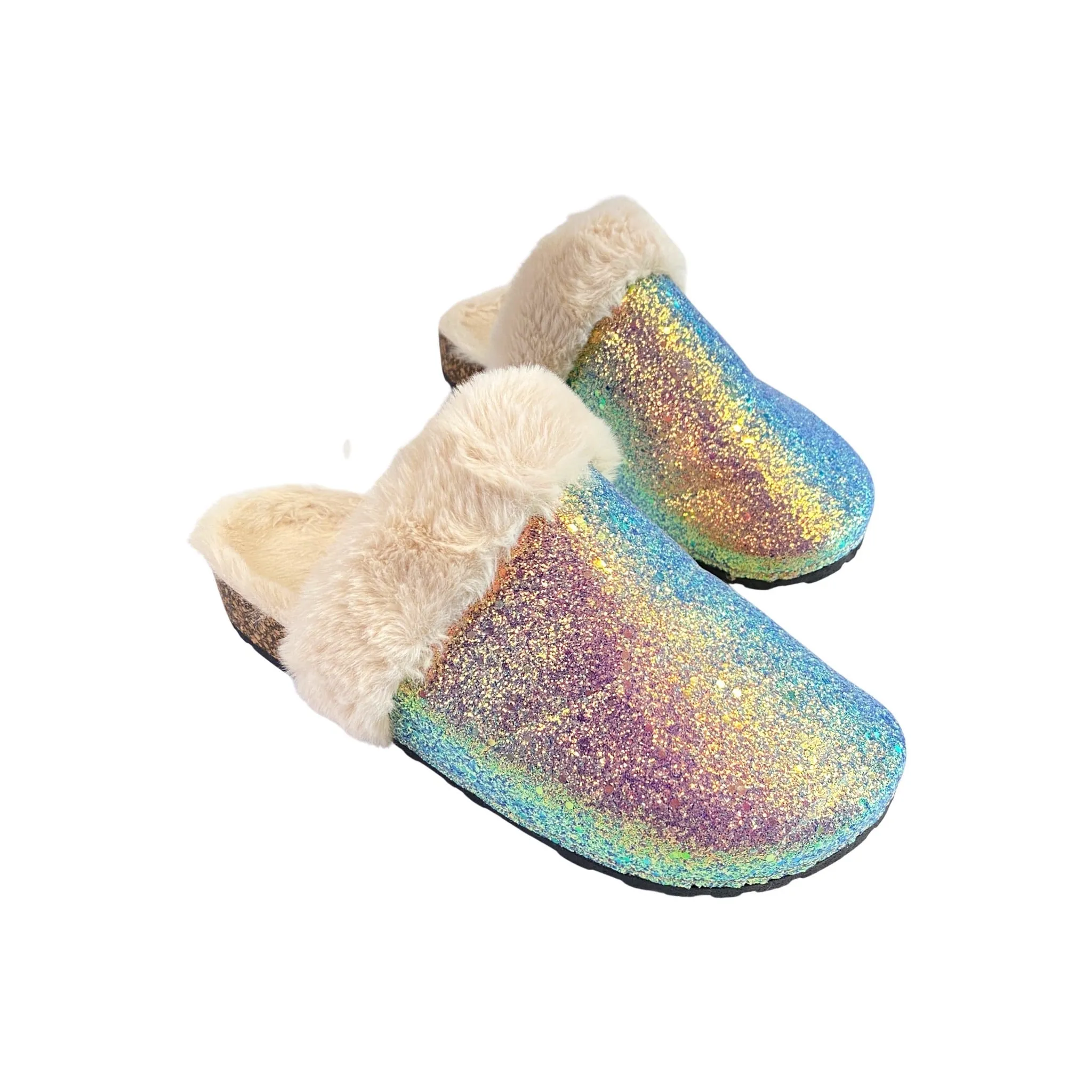 Sparkle & Shine Slides in Champagne