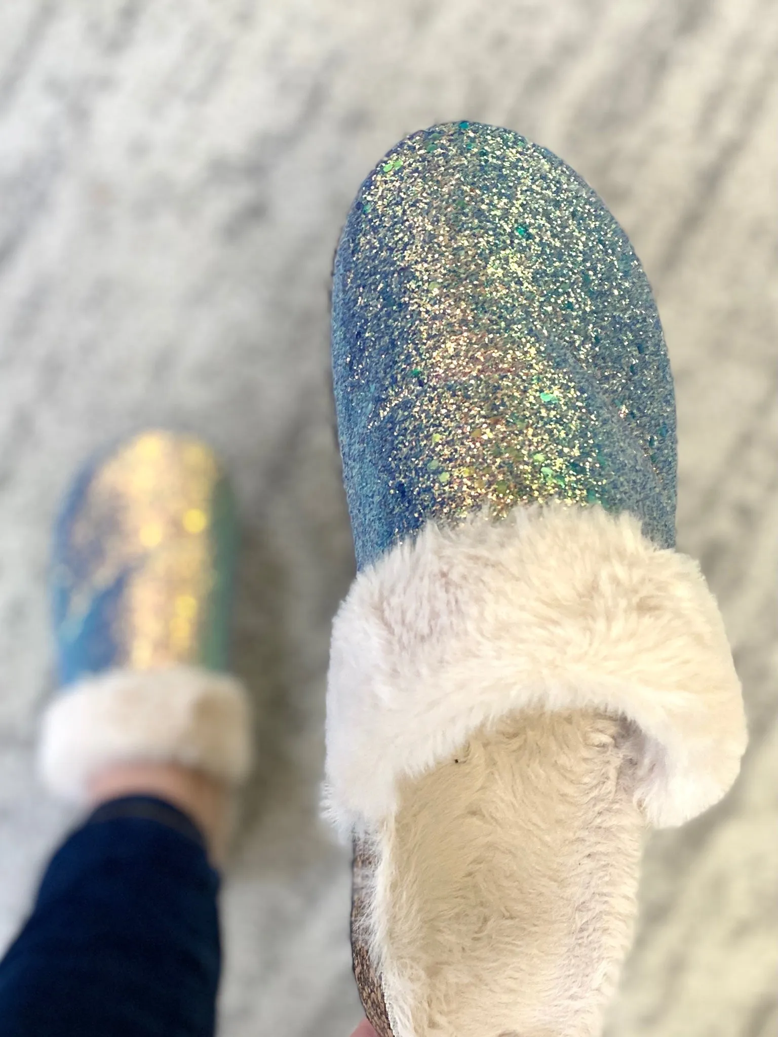 Sparkle & Shine Slides in Champagne