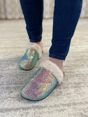 Sparkle & Shine Slides in Champagne