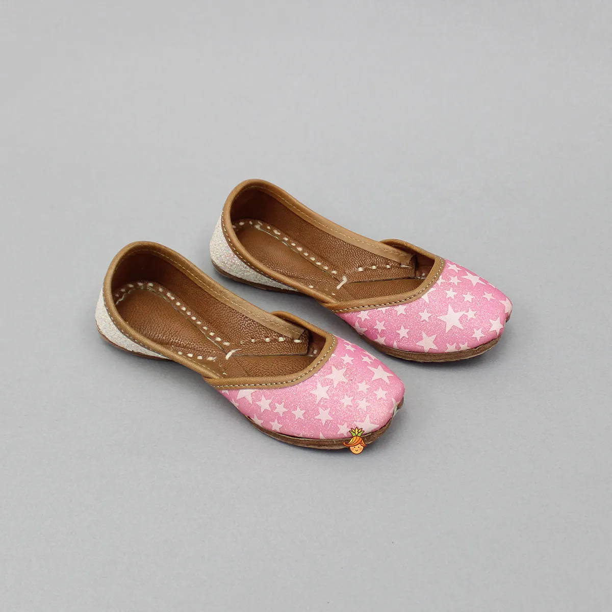 Star Embellished Pink Jutti