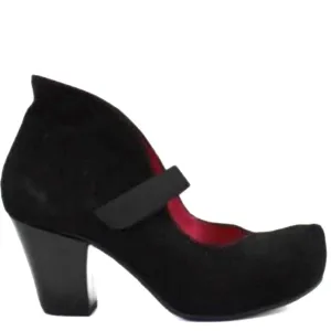 Stylo - Black Suede bar shoe