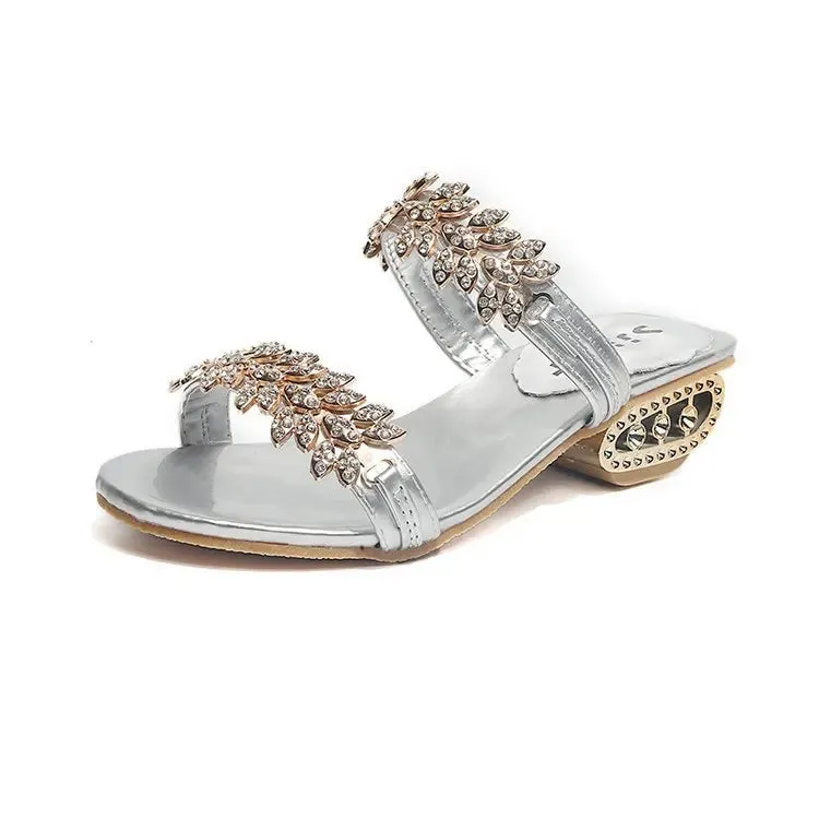 Summer Slippers Women Shoes Woman Beach Slippers Colorful String Bead Fashion Flip Flops Mules Jelly Ladies Shoes Female Slides