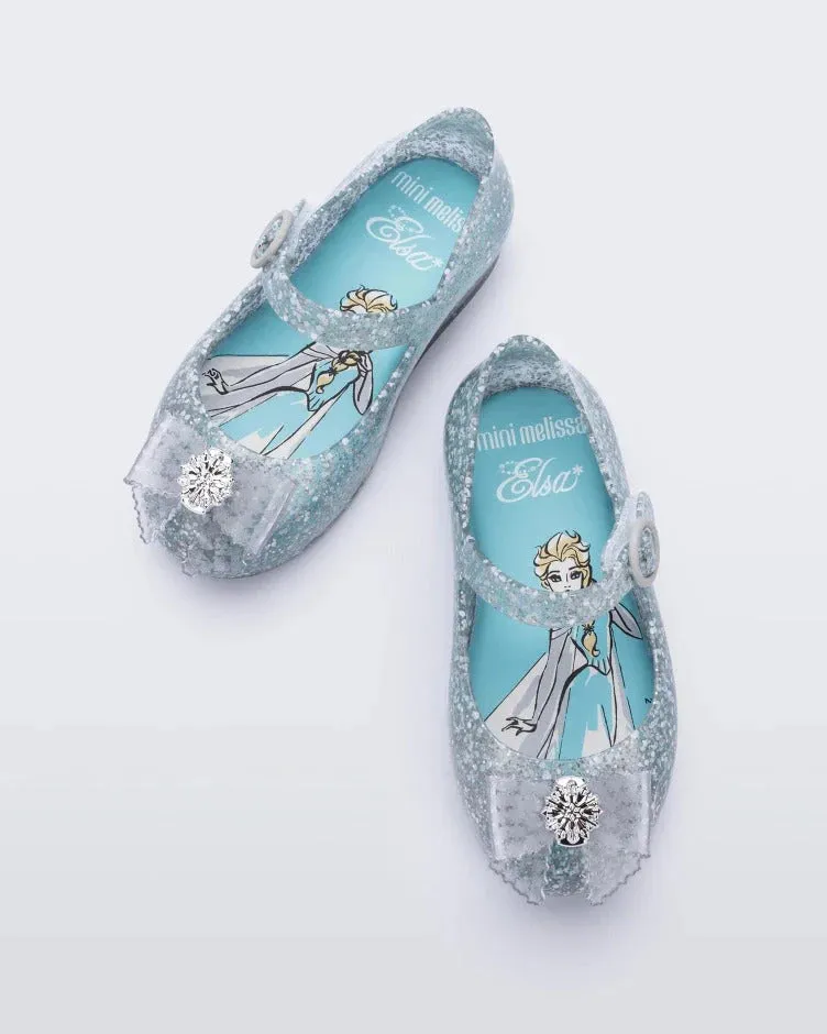 Sweet Love Princess Flat in Glitter Blue