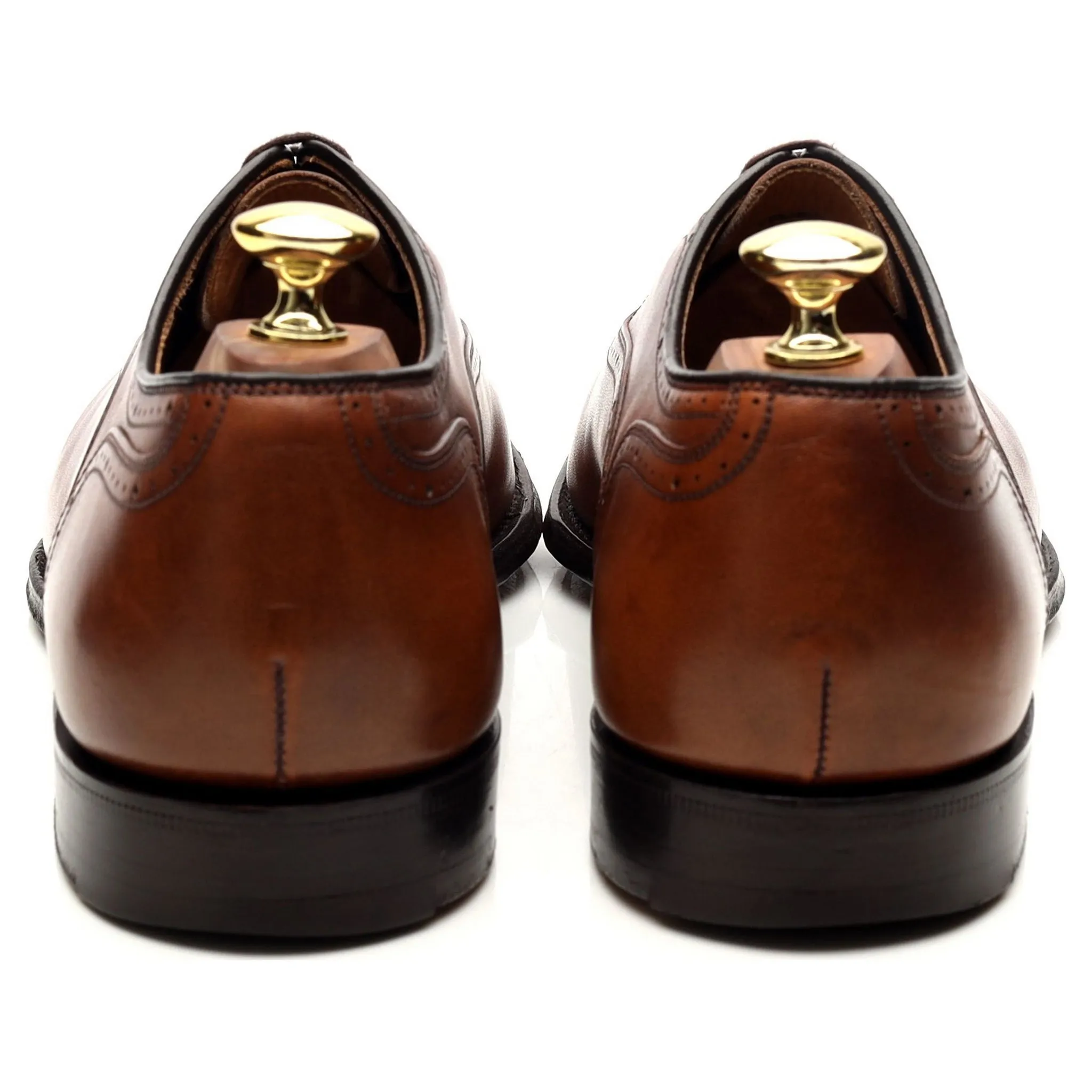 'Tenby' Brown Leather Oxford Semi Brogues UK 7 G