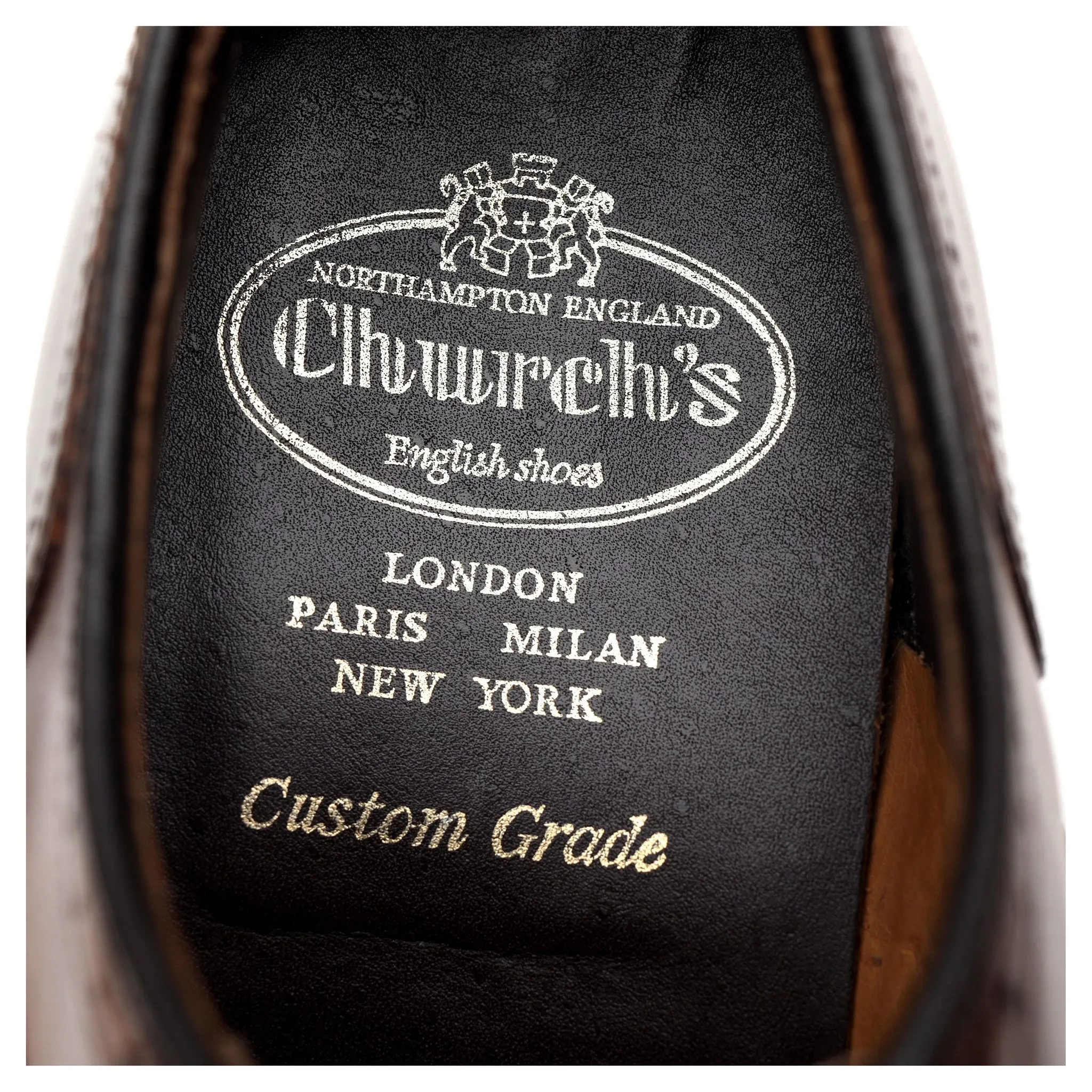 'Tenby' Brown Leather Oxford Semi Brogues UK 7 G