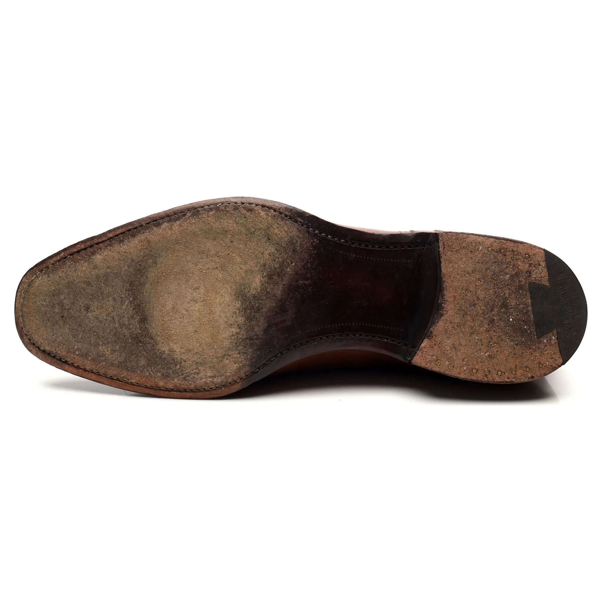 'Tenby' Brown Leather Oxford Semi Brogues UK 7 G