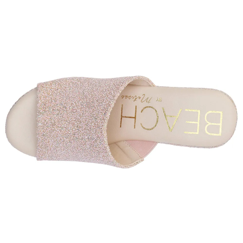 Terry Glitter Platform Clog Sandals