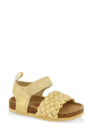 Toddler Girls Braided Cork Sandals