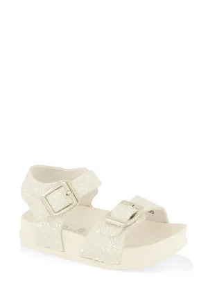 Toddler Girls Glitter Buckle Band Ankle Strap Sandals