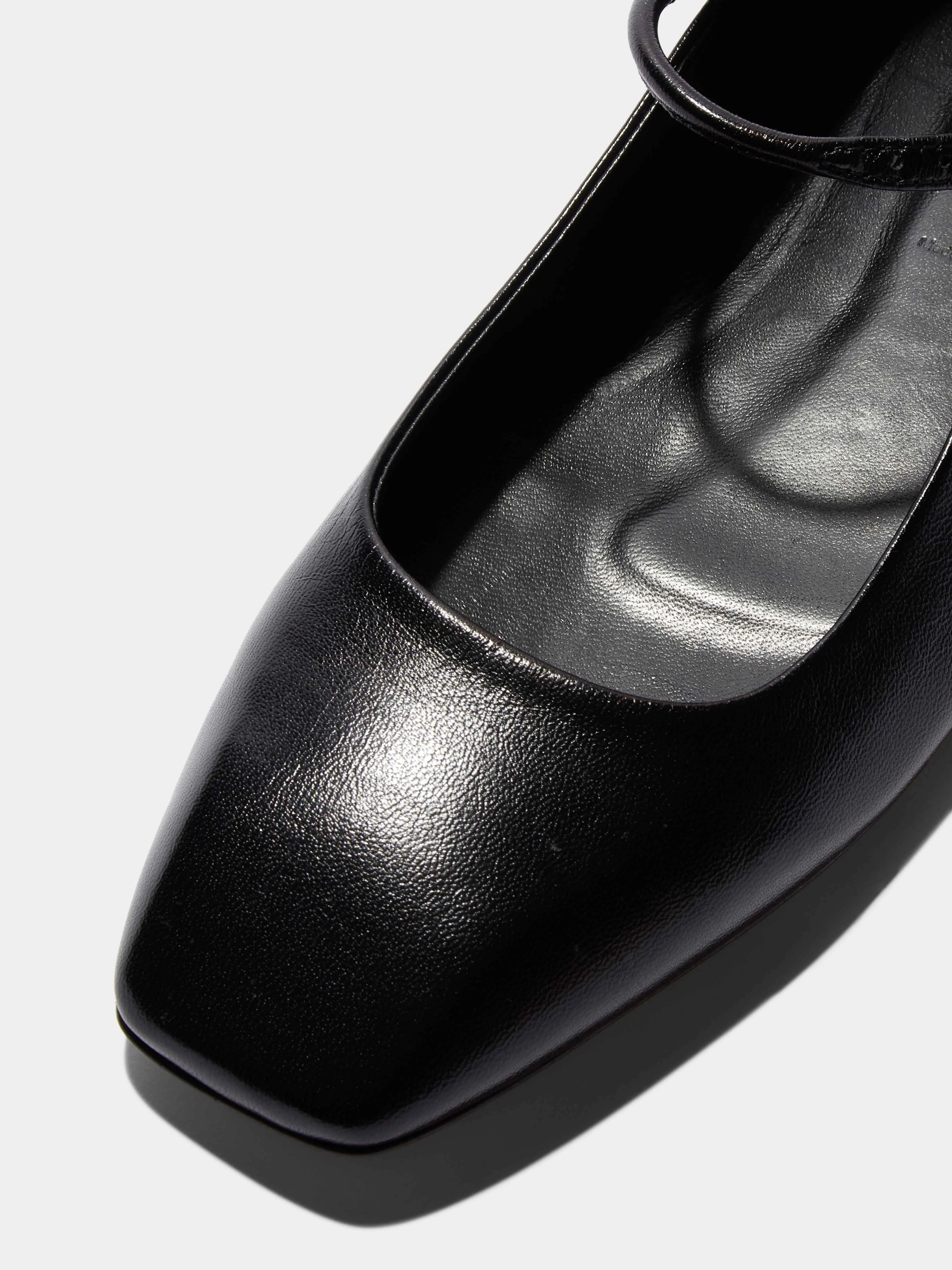 Uma Leather Mary-Jane Flats