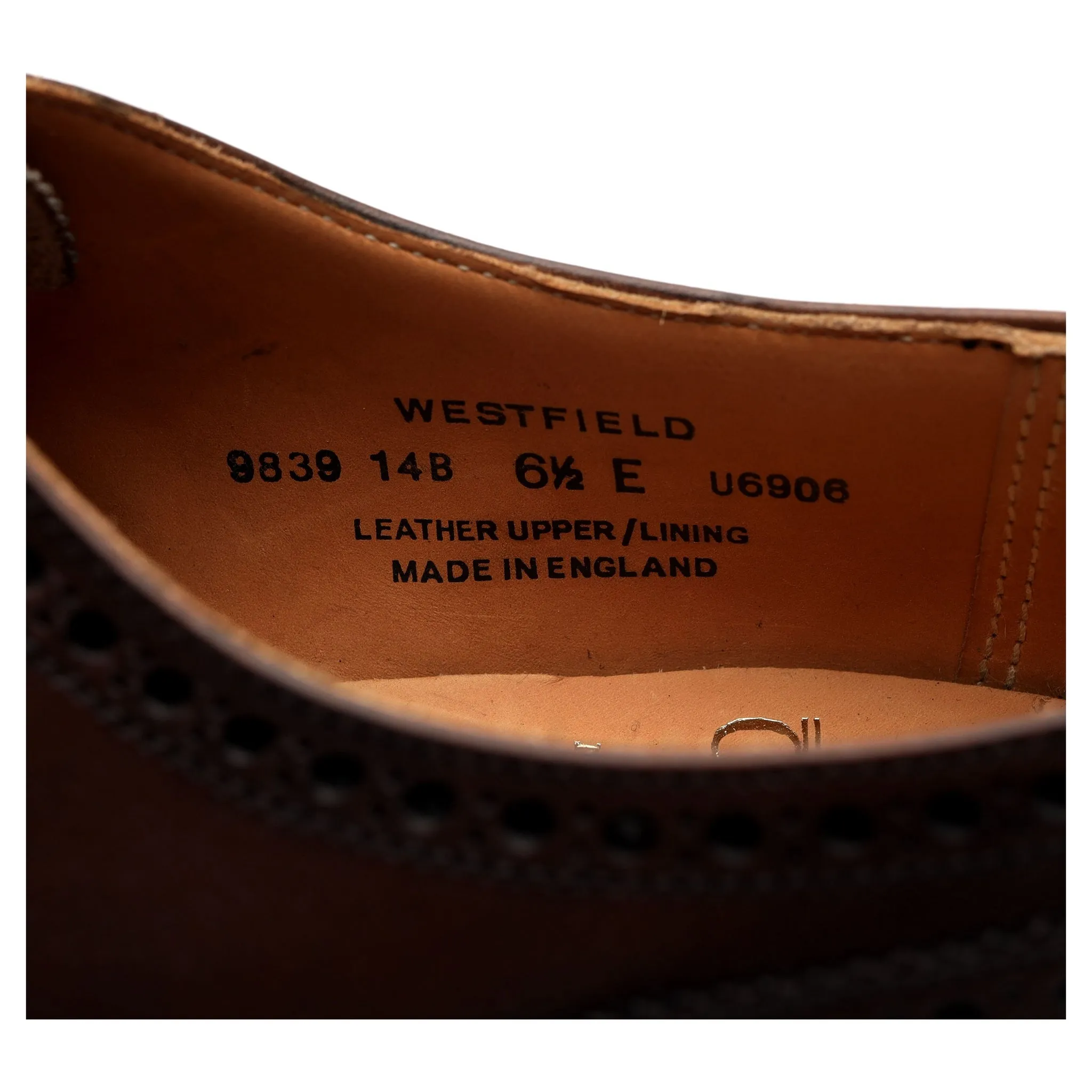 'Westfield' Dark Brown Leather Oxford Brogue UK 6.5 E