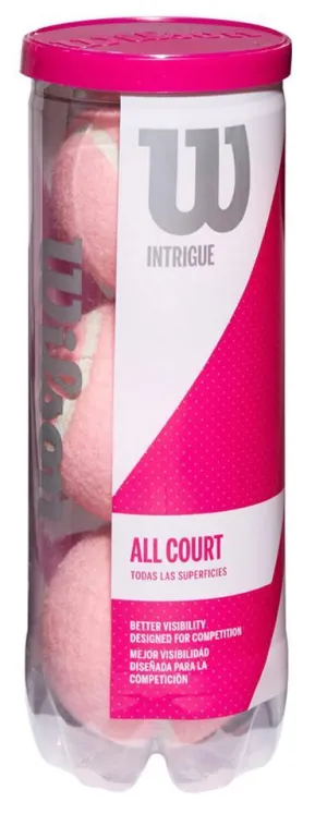 Wilson Intrigue Pink All Court Tennis Balls Case - 12 of 3 Ball Cans (36 balls)