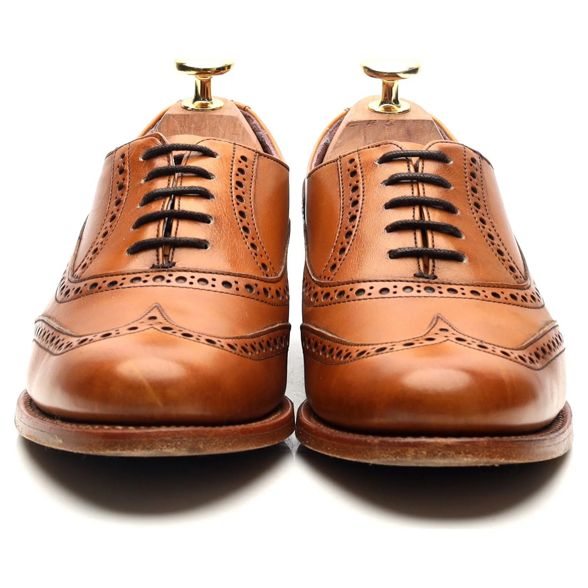 Women's 'Freya' Tan Brown Leather Oxford UK 4.5 D