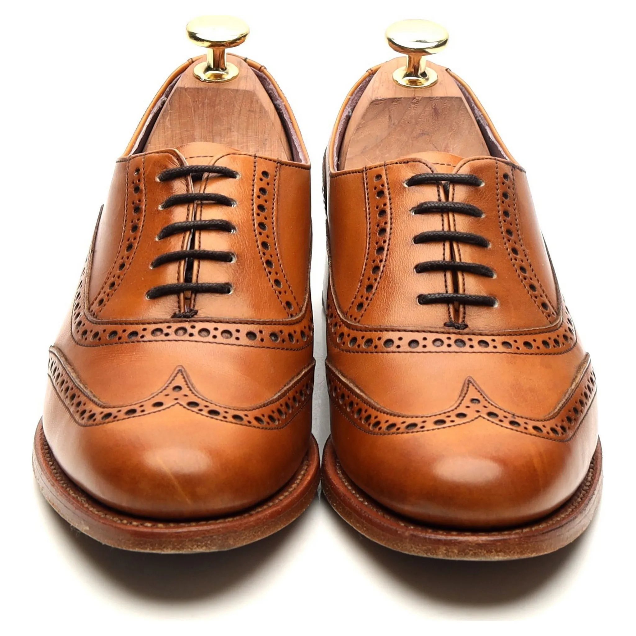 Women's 'Freya' Tan Brown Leather Oxford UK 4.5 D