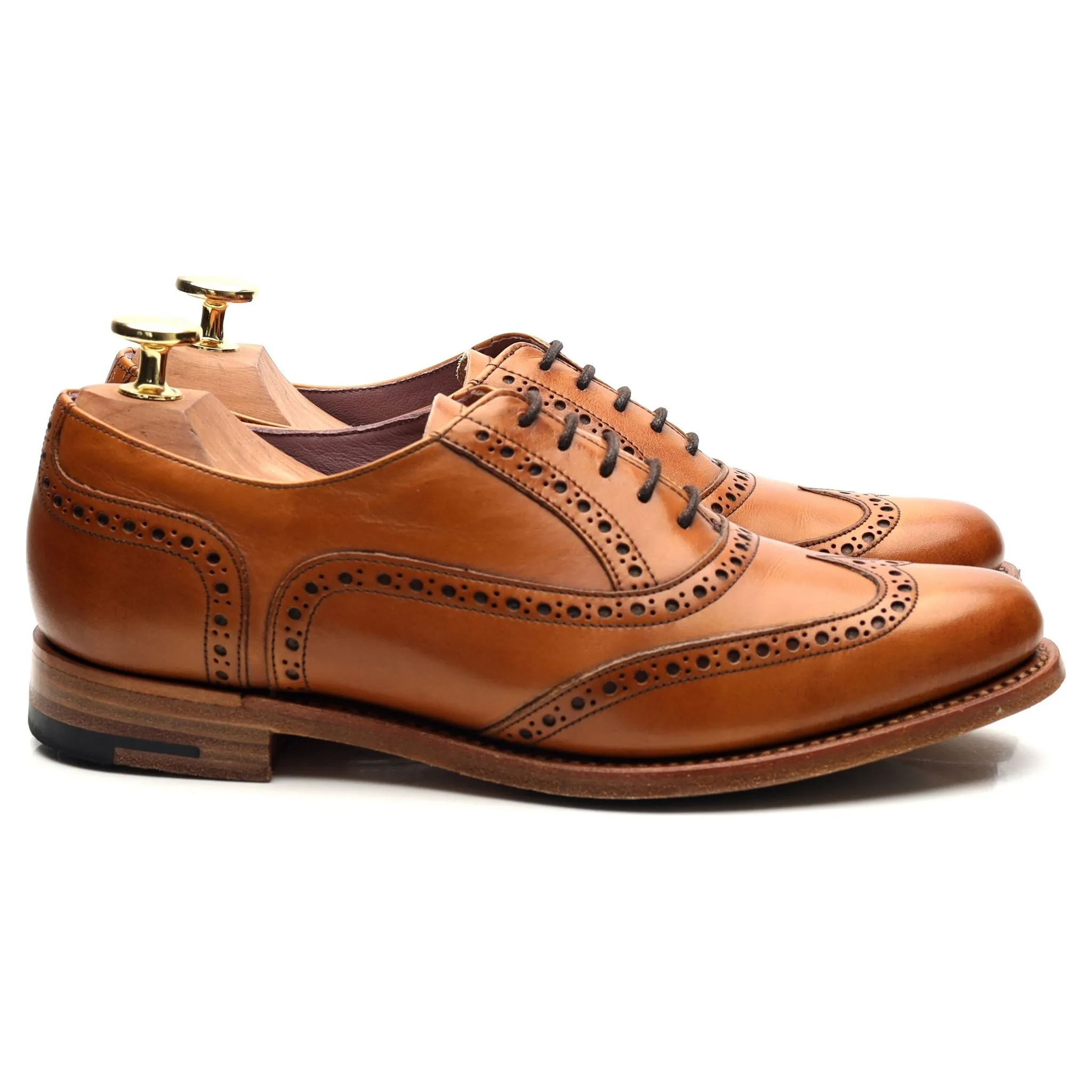 Women's 'Freya' Tan Brown Leather Oxford UK 4.5 D