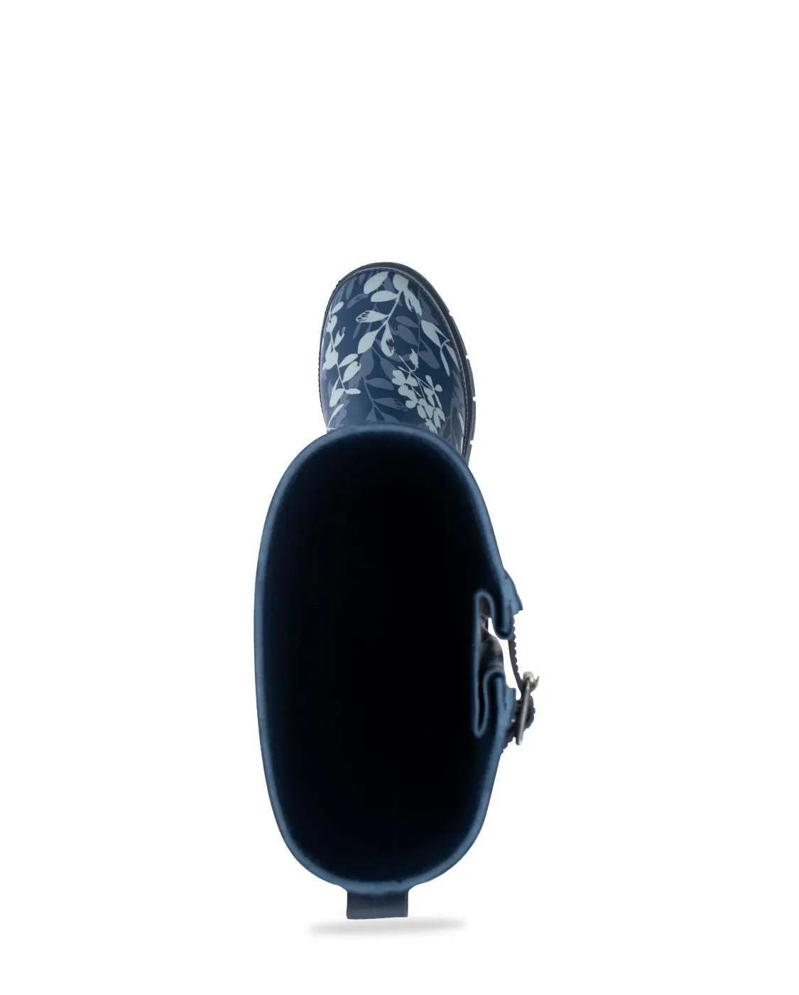 Women's Leafy Branches Tall Rain Boot - Navy