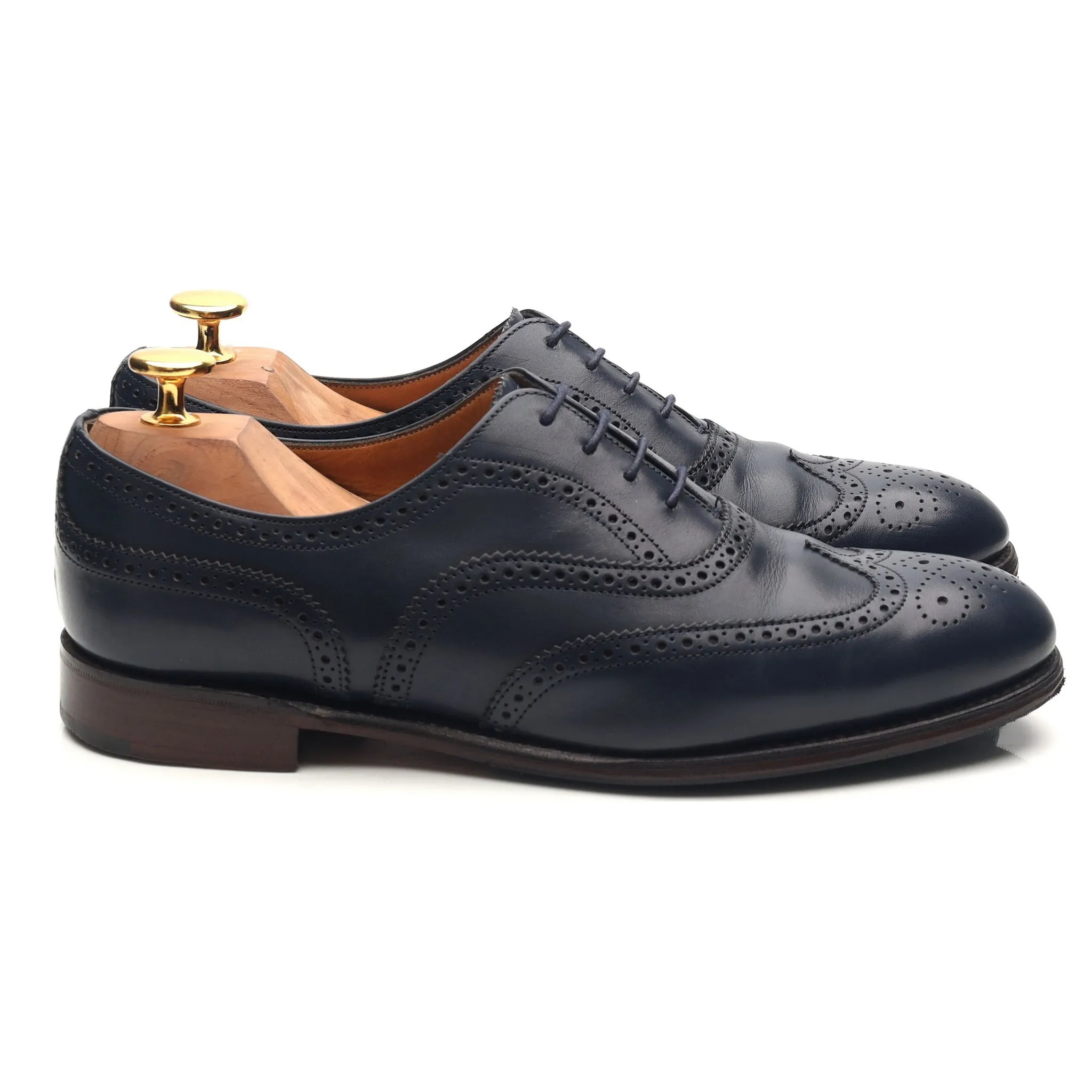 Women's 'Maisie' Blue Leather Brogues UK 5 D