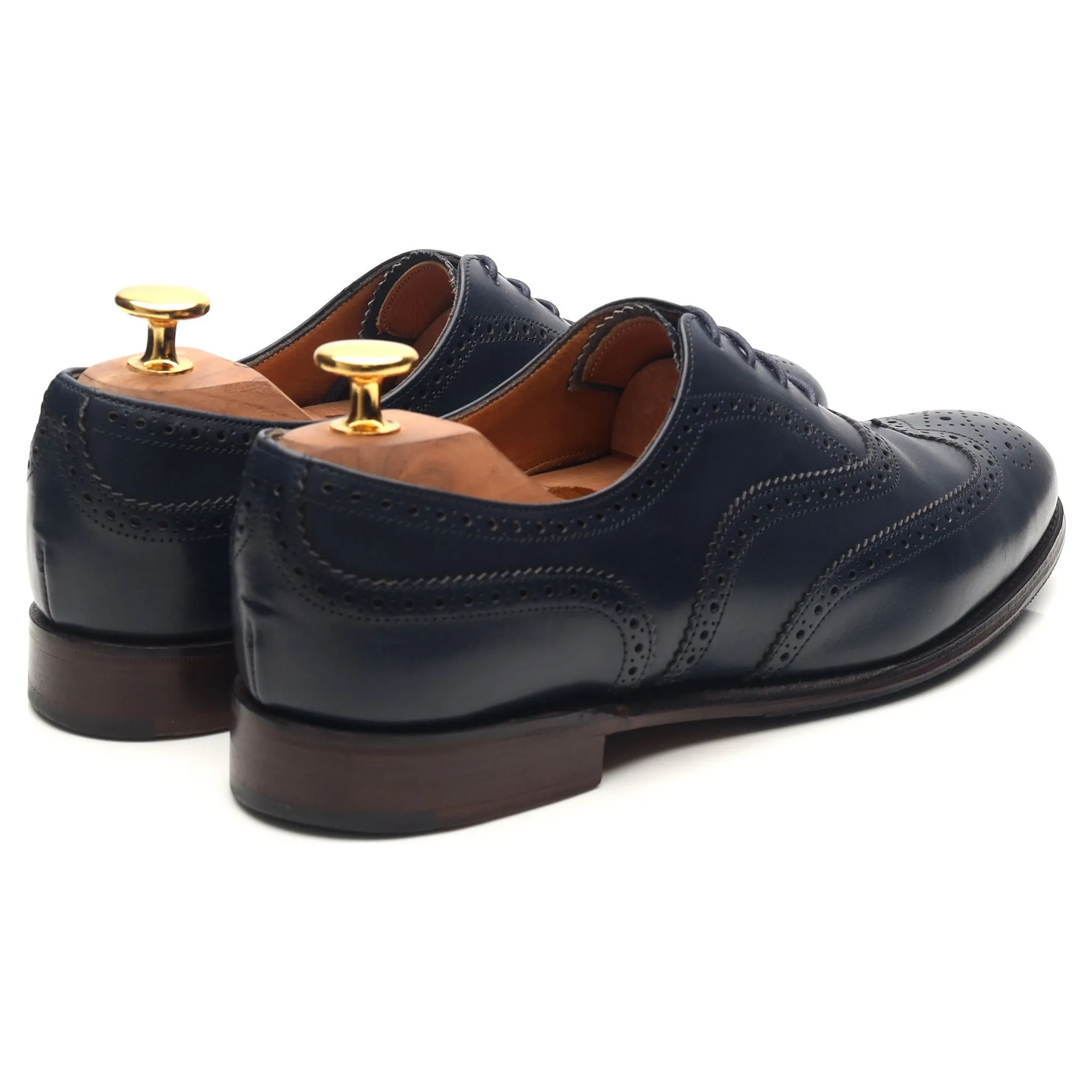 Women's 'Maisie' Blue Leather Brogues UK 5 D