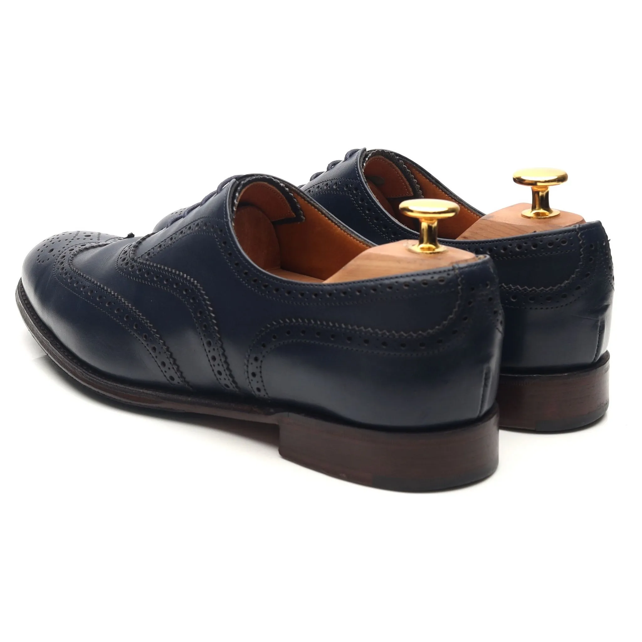 Women's 'Maisie' Blue Leather Brogues UK 5 D