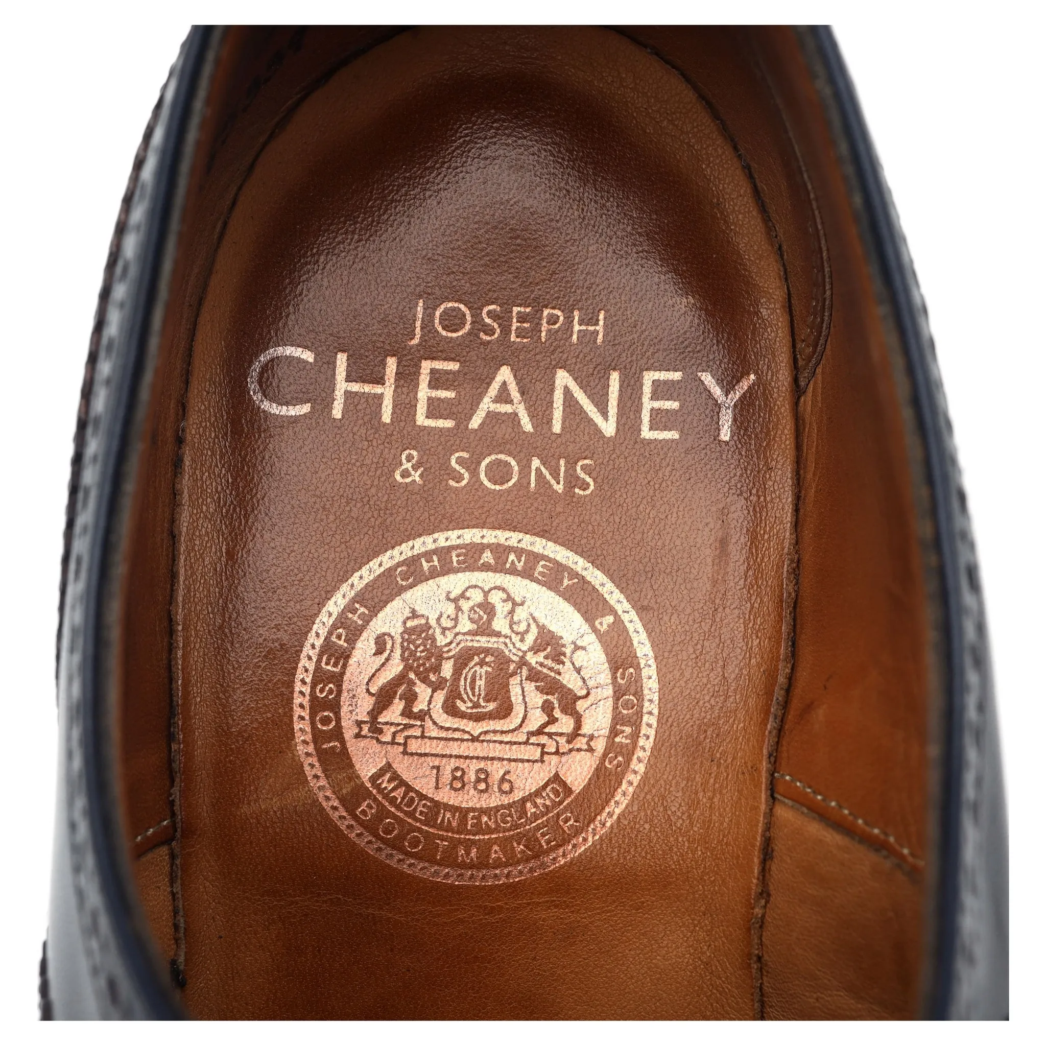 Women's 'Maisie' Blue Leather Brogues UK 5 D