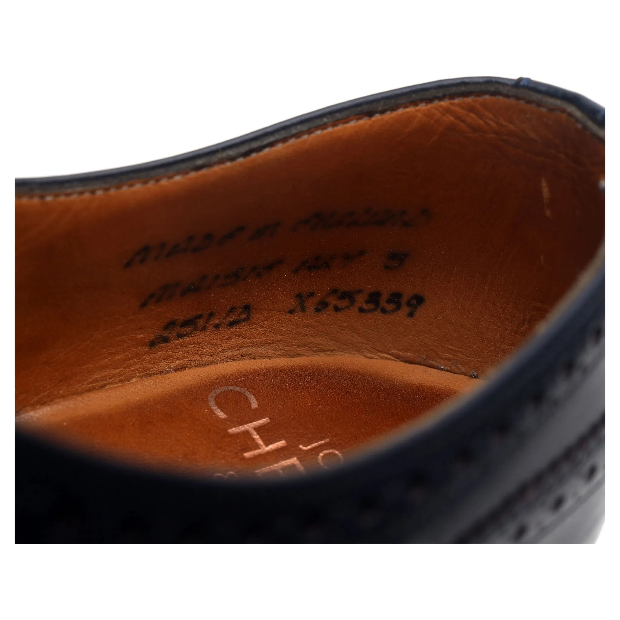 Women's 'Maisie' Blue Leather Brogues UK 5 D