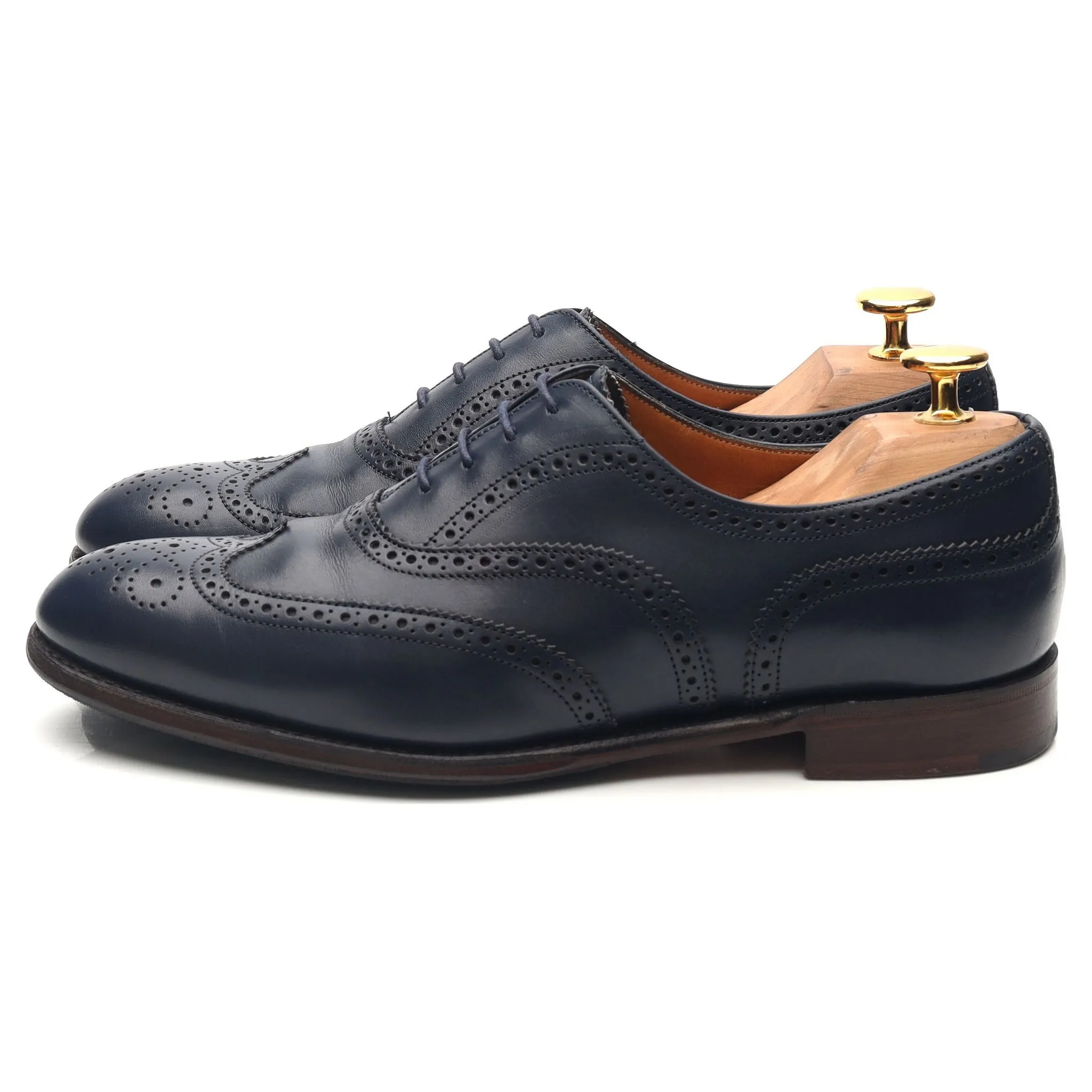 Women's 'Maisie' Blue Leather Brogues UK 5 D
