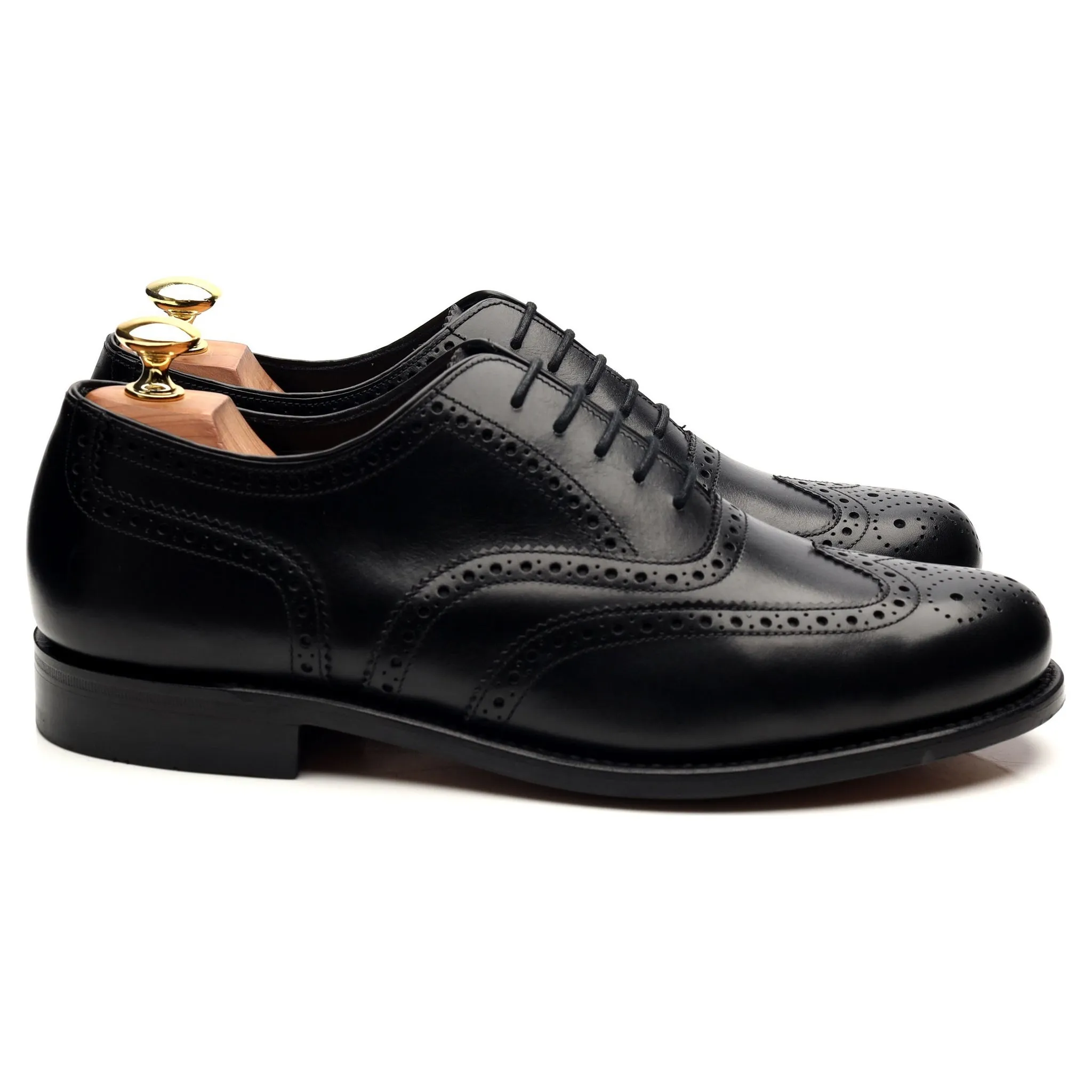Women's 'Viv' Black Leather Oxford Brogues UK 8 F