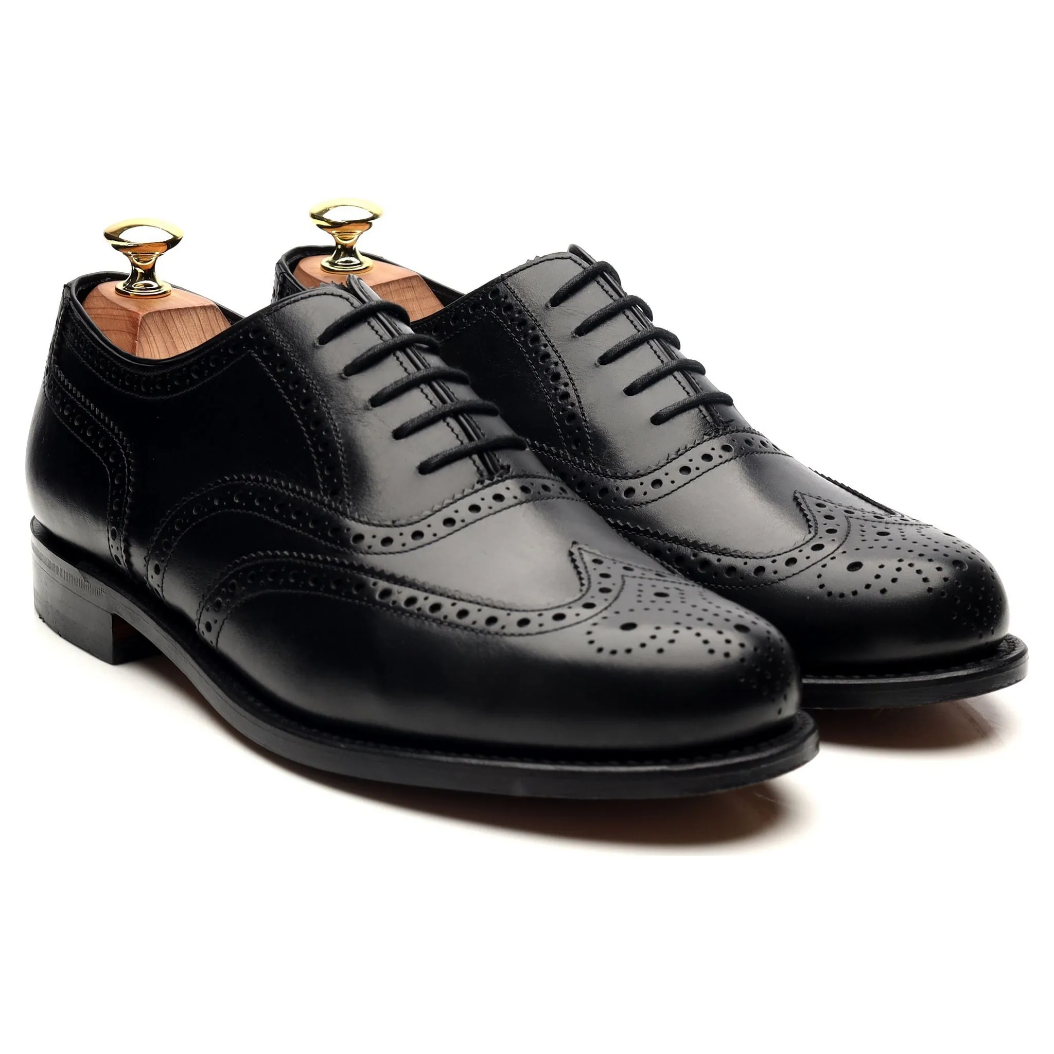 Women's 'Viv' Black Leather Oxford Brogues UK 8 F