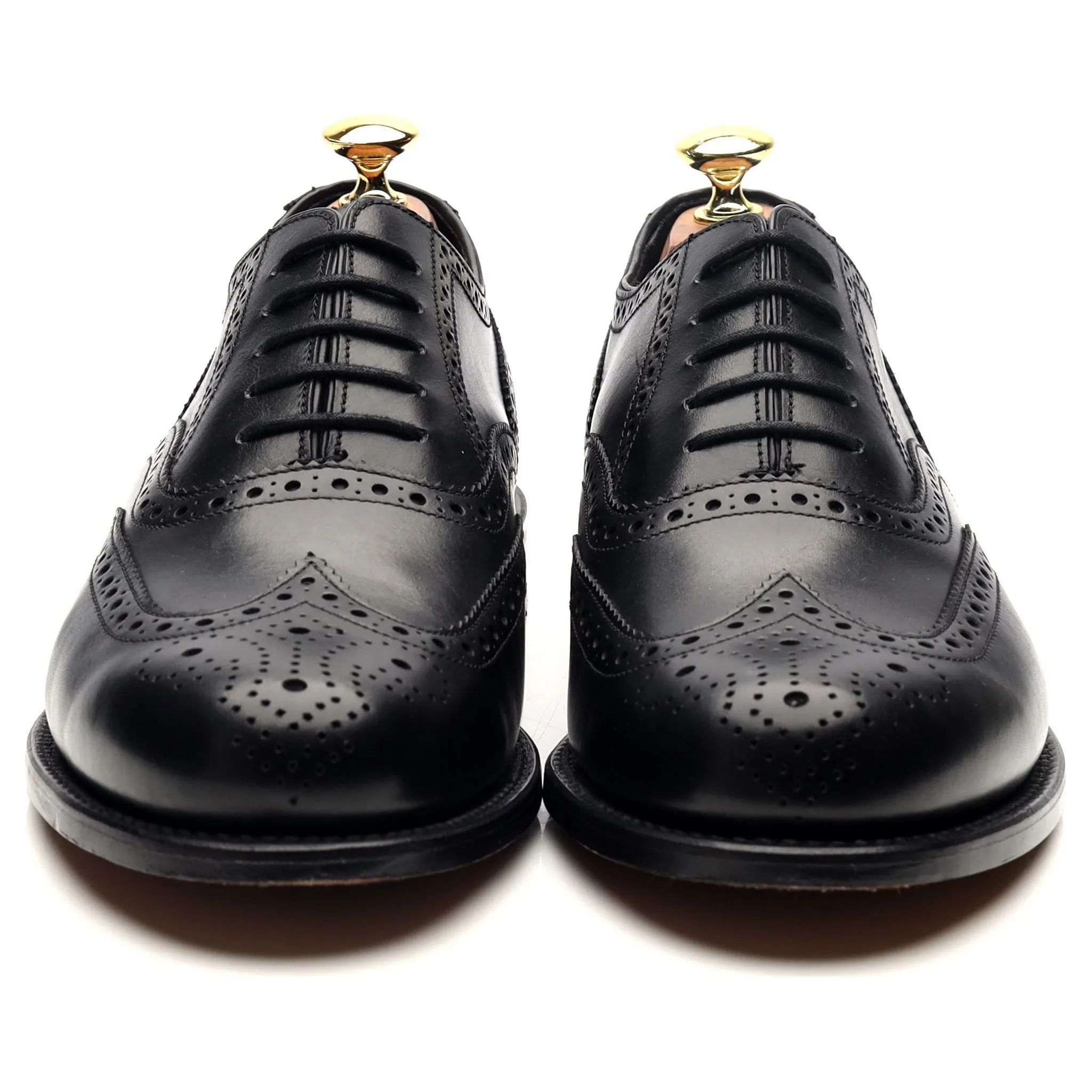 Women's 'Viv' Black Leather Oxford Brogues UK 8 F