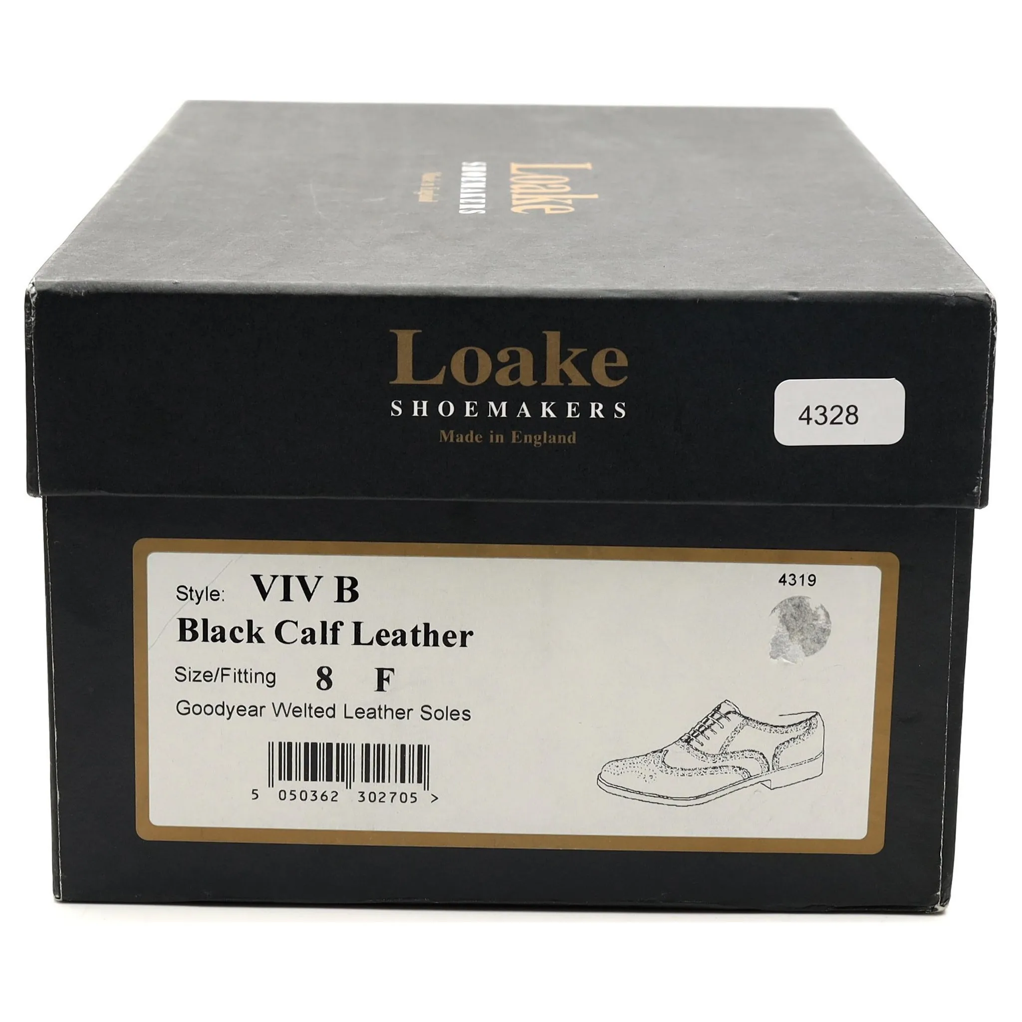 Women's 'Viv' Black Leather Oxford Brogues UK 8 F