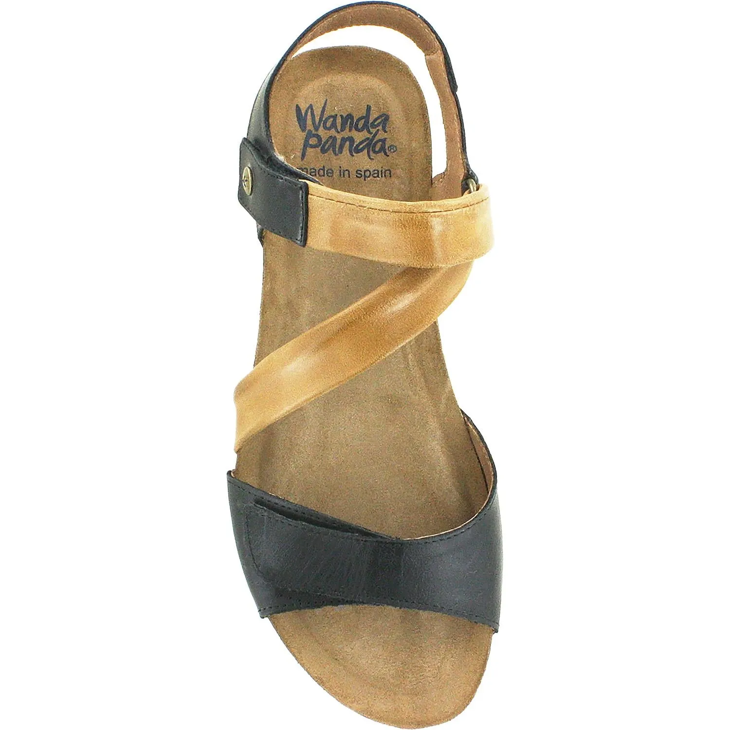 Women's Wanda Panda Bilma 2 Black/Cuero Tan Leather
