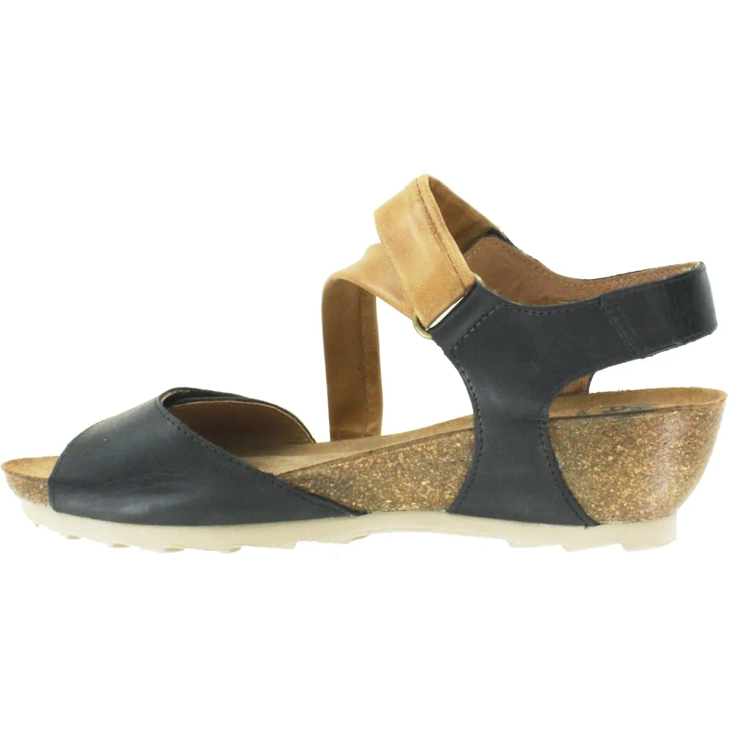 Women's Wanda Panda Bilma 2 Black/Cuero Tan Leather