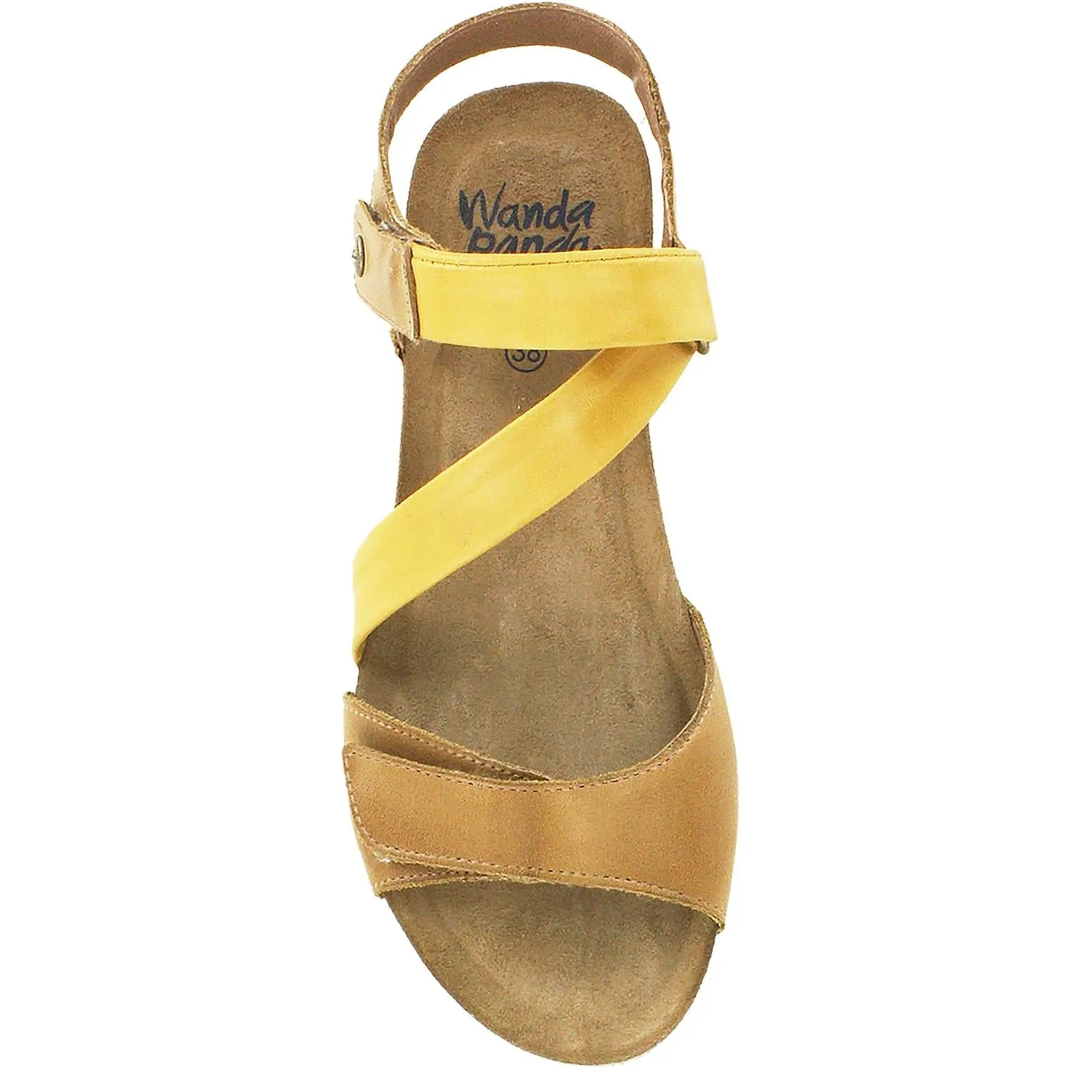 Women's Wanda Panda Bilma 2 Cuero Tan/Mustard Leather