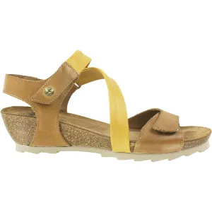 Women's Wanda Panda Bilma 2 Cuero Tan/Mustard Leather