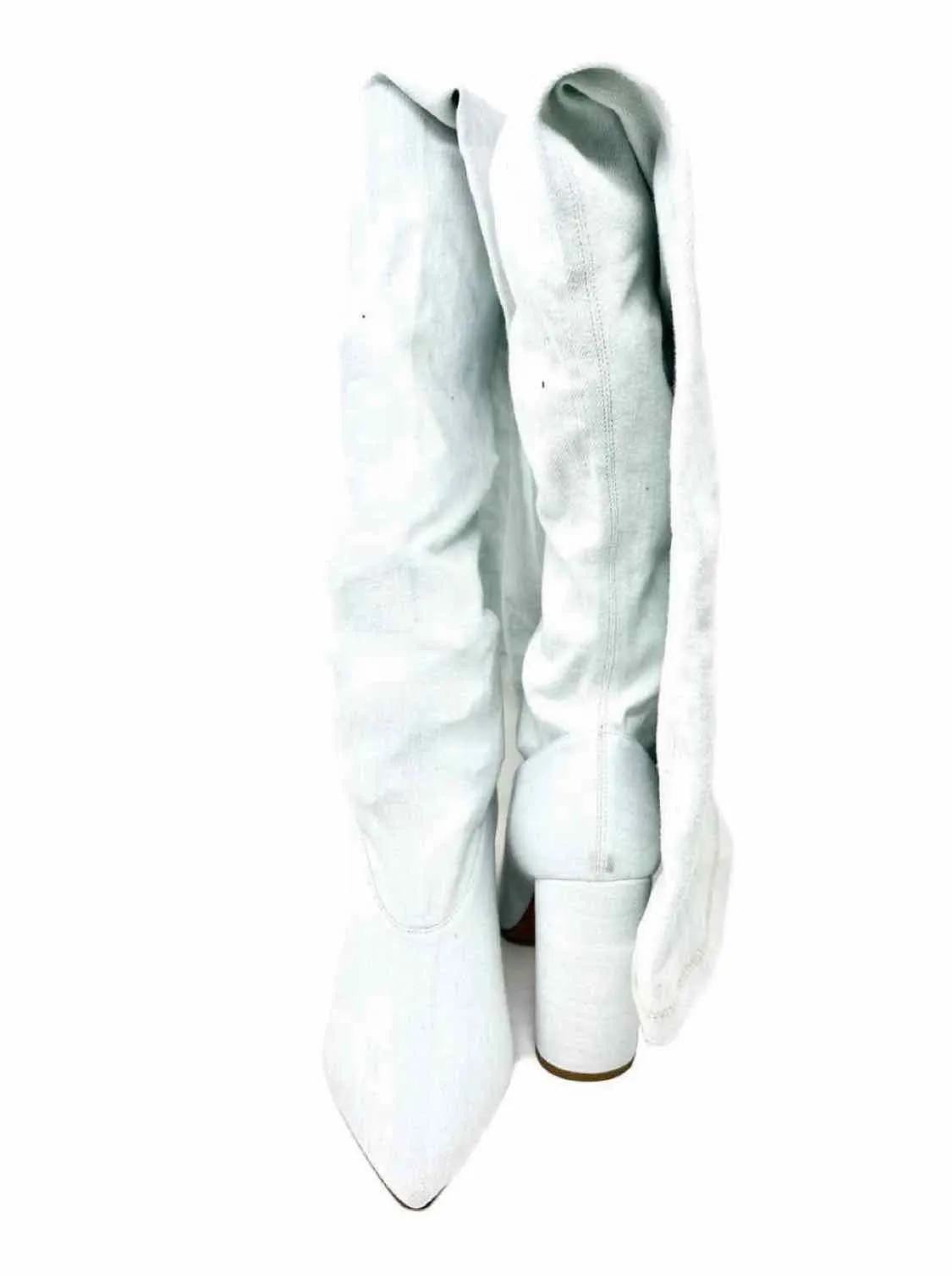 YEEZY Season 4 Bleached Denim Stretch Women's Light Denim Size 36.5/6.5 Boots